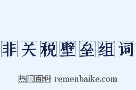 非关税壁垒组词是什么意思的图片